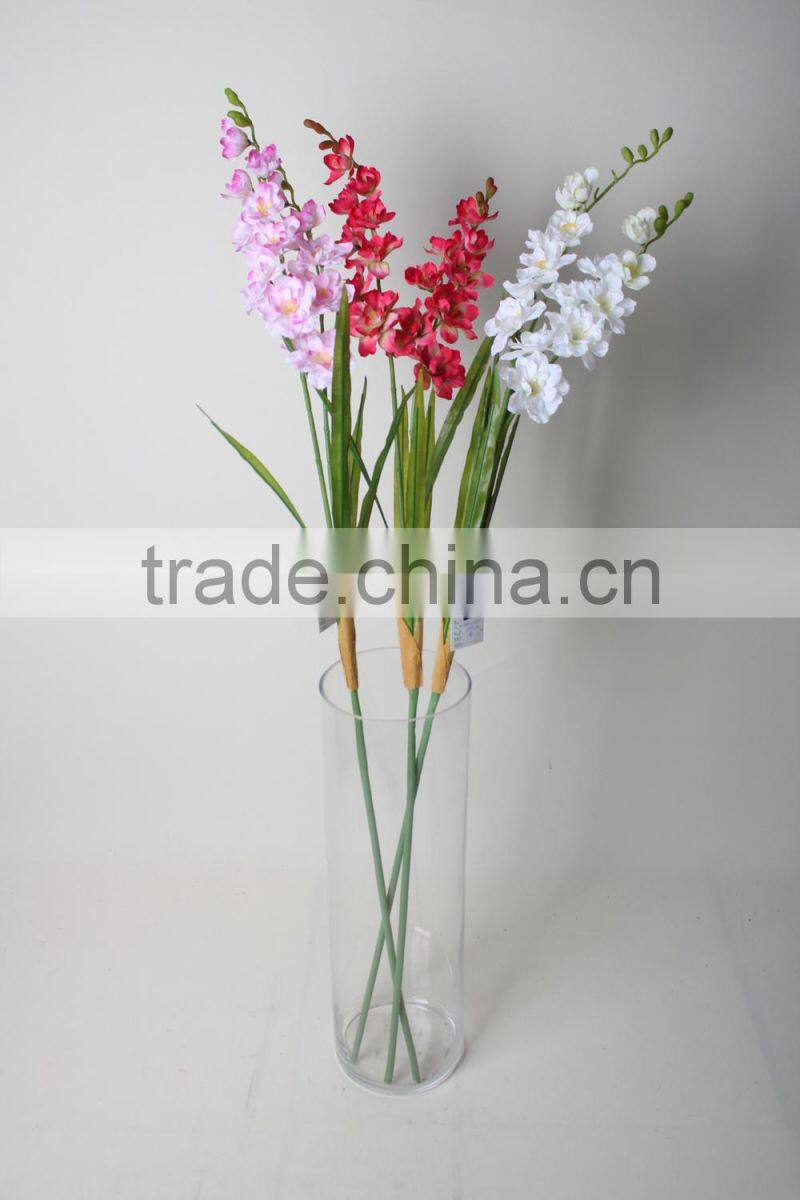 Two branches handmake artificial fabric orcihd for decoration