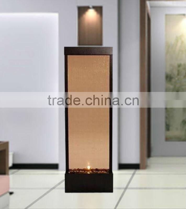 room divider indoor copper waterfall
