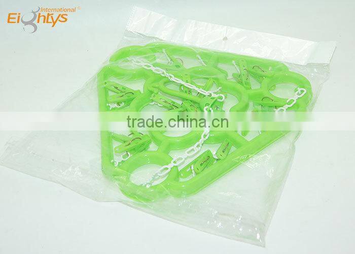 triangle 18pegs drying rack plastic hangers for clothes