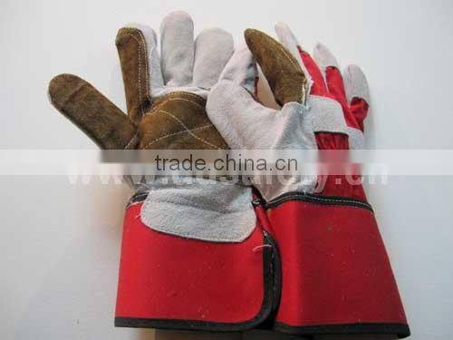 DDSAFETY 2017 Cow Split Leather Reinforced Gloves Safety Working Gloves