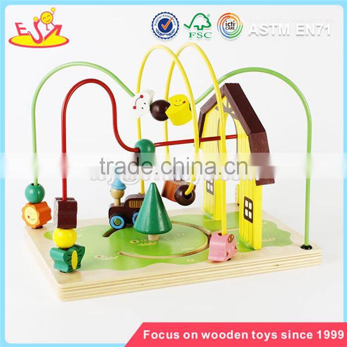 Wholesale new fashion wooden beads toy hottest kids wooden the sea around beads toy W11B052
