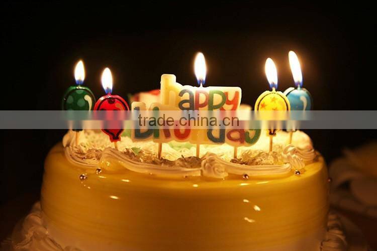 Character and Balloon Happy Birthday Candle