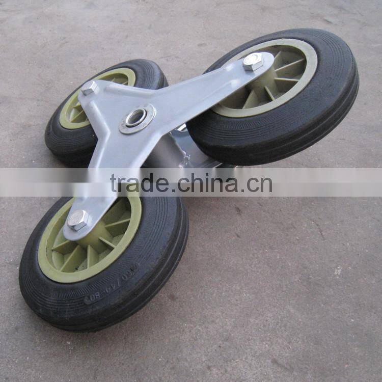 solid 6 inch six wheel ladder for hand trolley climbing stairs