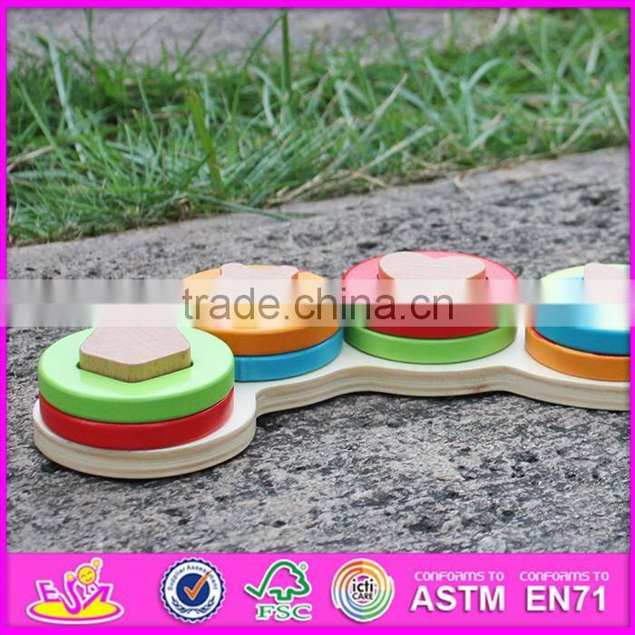 2016 new design educational wooden stacking toys for babies W13D128