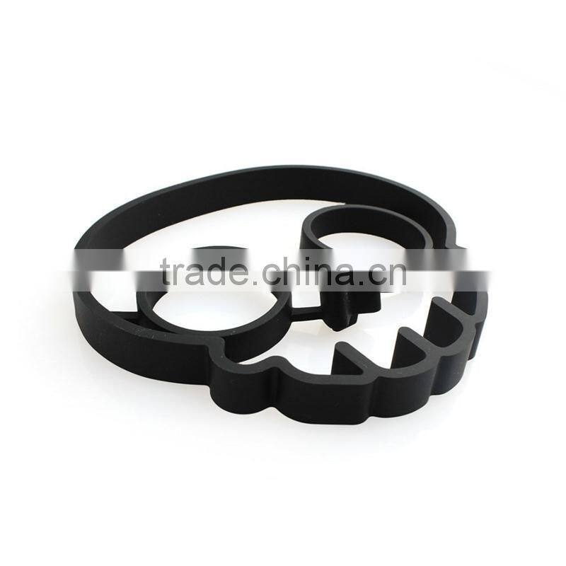 Non-stick Silicone Skull Shape Fried Egg Molds,Breakfast Pancake Slip Rings