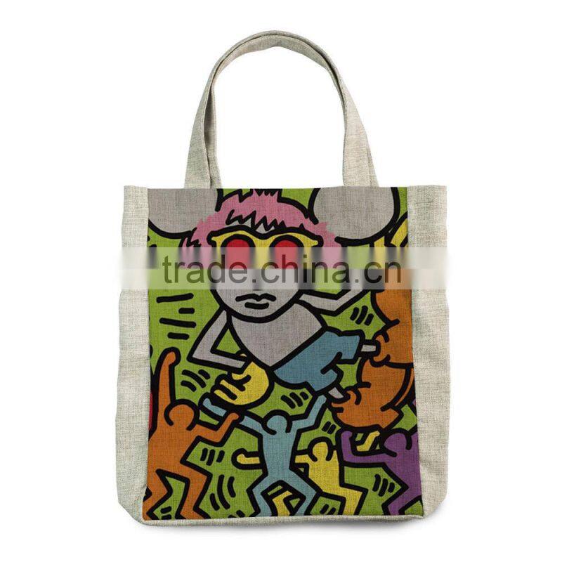 New Retro Vantage Coffee Latte Tote Bags Craft Bags Shopping Bags Cotton Linen