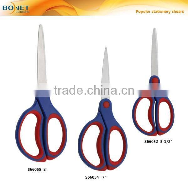 S66046 CE certificated 6-3/4" office desk stainless steel plastic handle stationery scissors