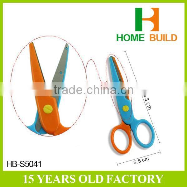 Factory price HB-S5041 Double color stainless steel office paper scissors