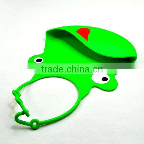 Waterproof Silicone baby Bibs with crumb catcher with animal shape bib