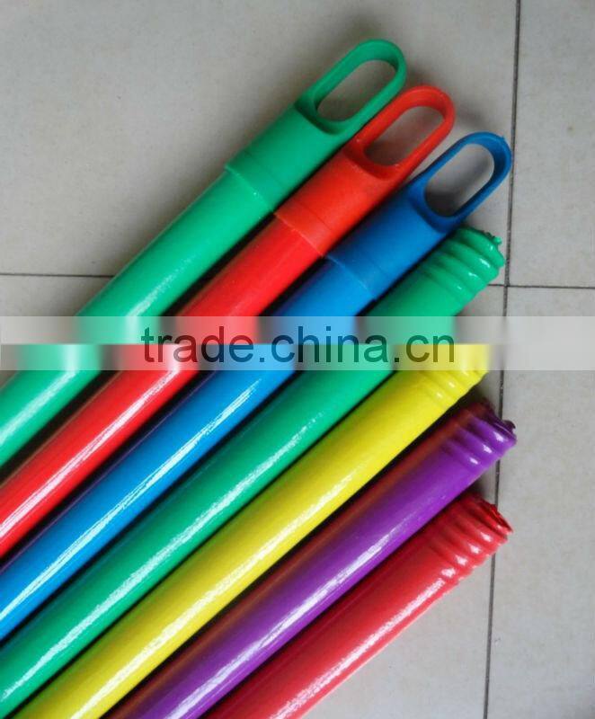 PVC Coated Wooden Cleaning Floor Mop Stick Handle with Various Caps