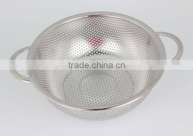 Best selling 5 quart stainless steel perforated fine mesh colander