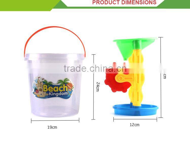 Hot selling outdoor kids sand beach toys plastic water bucket