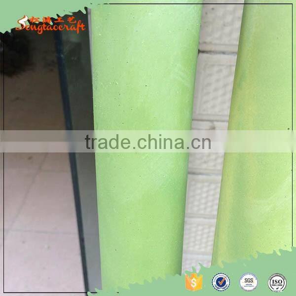 high quality 6cm outdoor new green Chinese plastic leave artificial bamboo poles plants