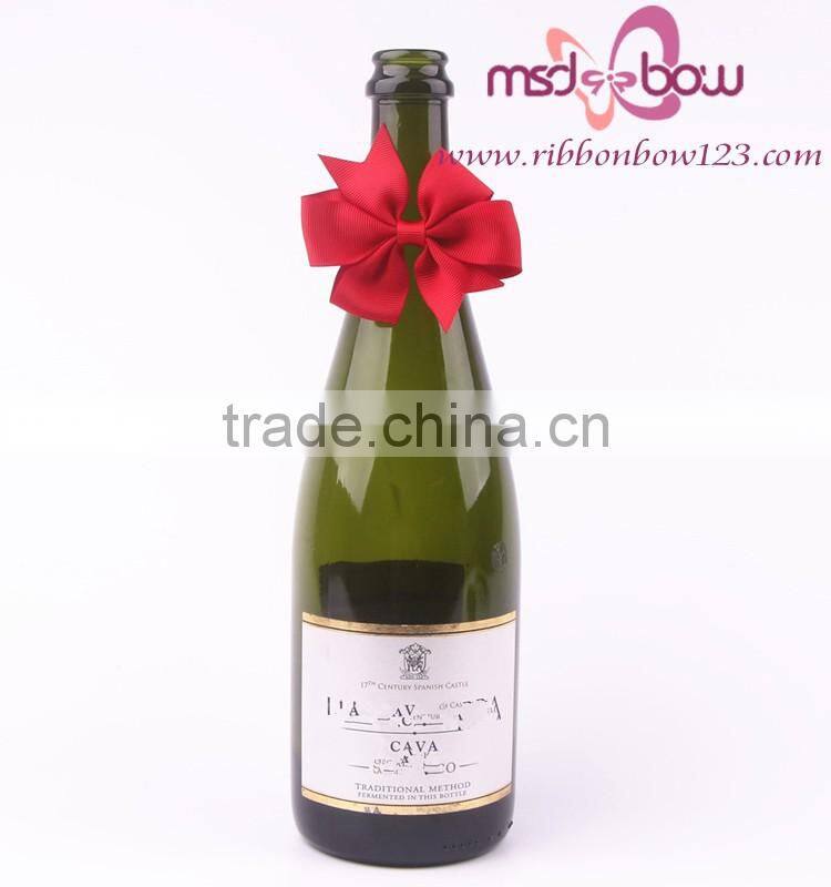 wine bottle red satin ribbon for bow
