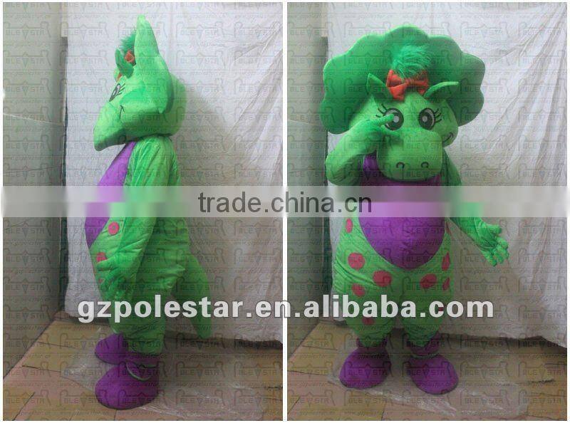 Barney costume green baby bop mascot costumes