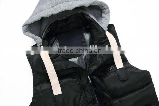 Work uniform vest with detachable hood