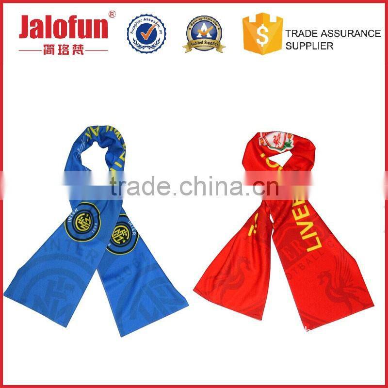 Cheap factory price acrylic scarf china scarf football fan scarf