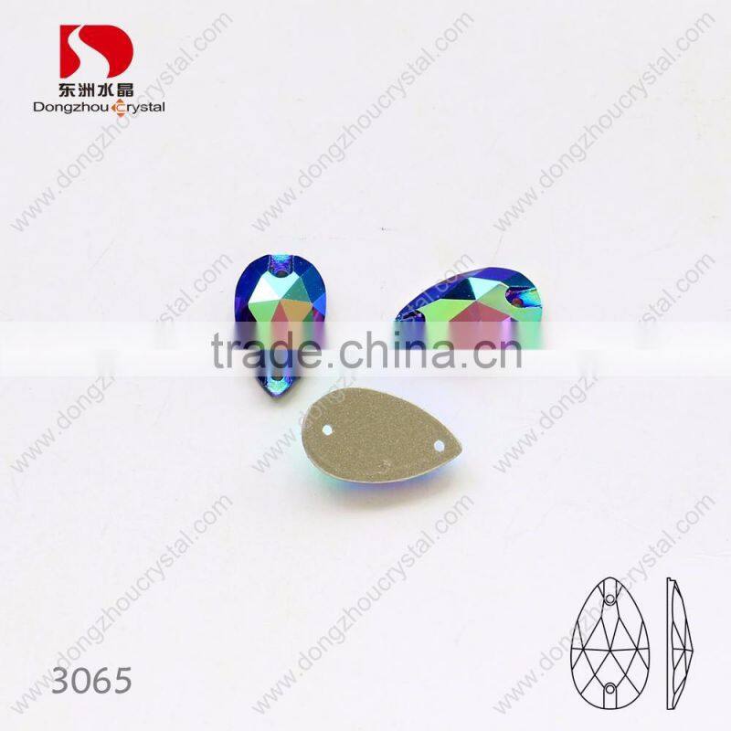 Wholesale tear drop sew on rhinestone,bulk sold crystals for dresses/jewelry/shoes/bags decoration