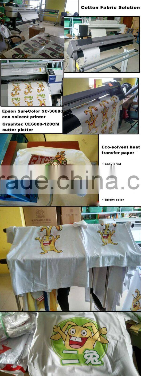 Dark and Light Eco solvent heat transfer paper for clothing