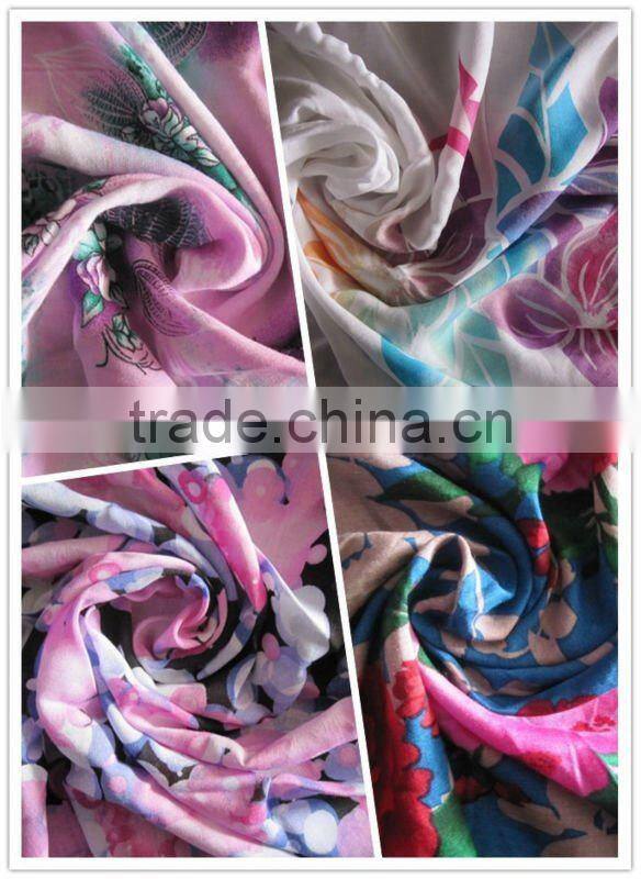 100%Rayon plain flower print rayon chilles