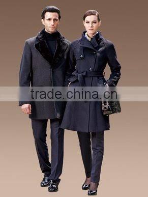 2015 Latest style winnter couple overcoat long wool coat