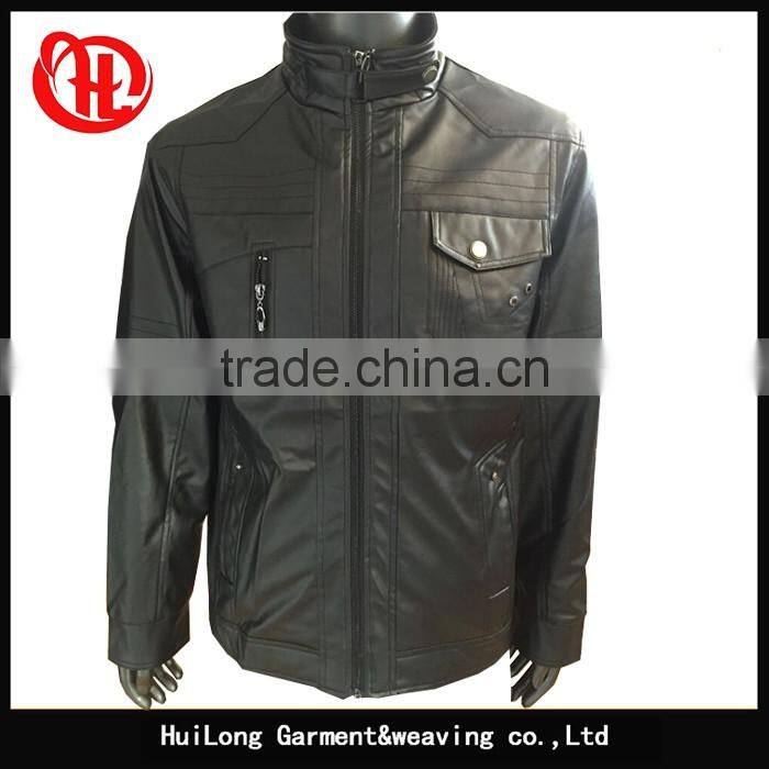 Men winter leather jacket pu leather coat for men