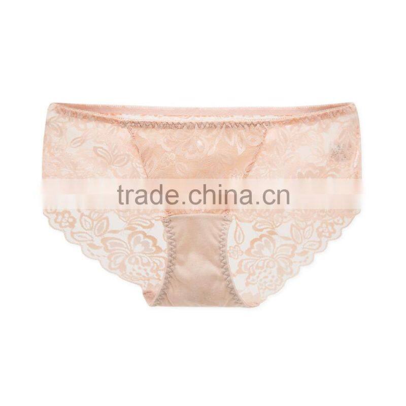 Custom High Quality 100% Silk Sexy Fancy Woman Underwear