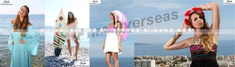 Glass Bead and Zircon Embellished Beach Kaftan.