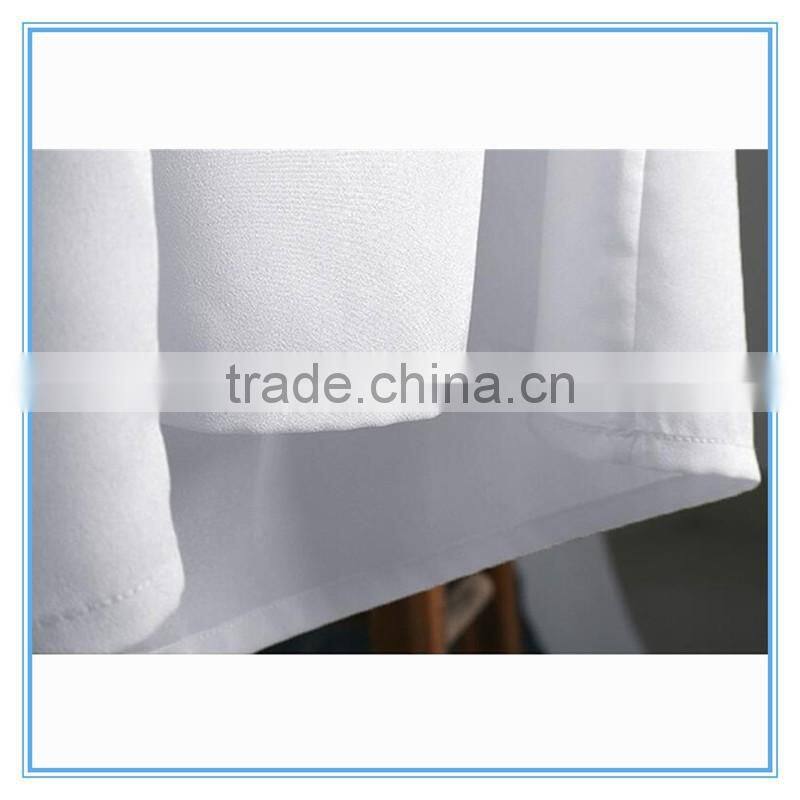 Elegant Ladies Fashion 2 Pieces Wholesale White Cotton Dress Pattern High Quality