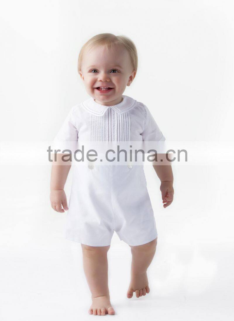 Cotton Frocks Designs Custom Baby Bodysuits Peter Pan Neck Plain White Baby Clothes Romper