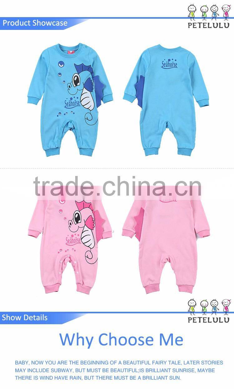 Petelulu Wholesale Baby Girl's Pajamas Baby Clothes Newborn full body knitted suit One piece Baby Winter Romper