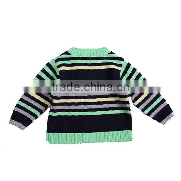 Baby boys V neck sweater stripe knitted children cardigan