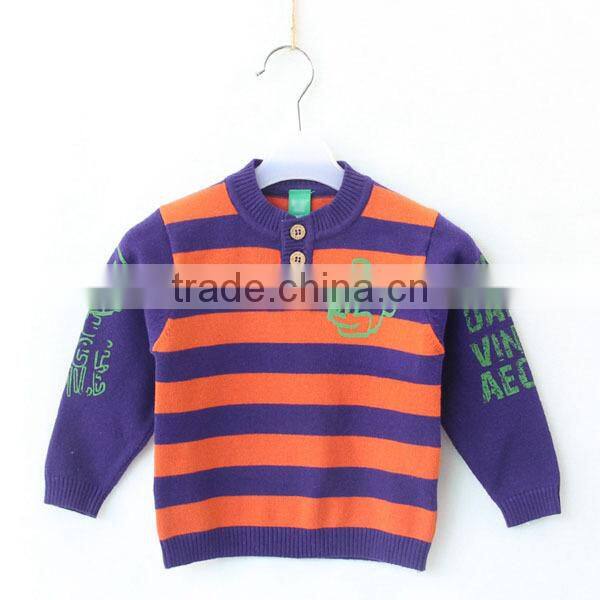 Knitted striped sweaters kids print winter pullover