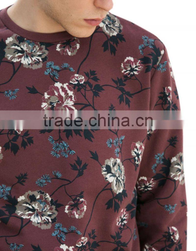 2017 new design sweatshirt fashion mens full print sweatshirt