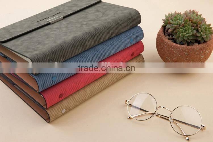 25K faux leather cover planner custom loose leaf binding organizer agenda PU leather notebook