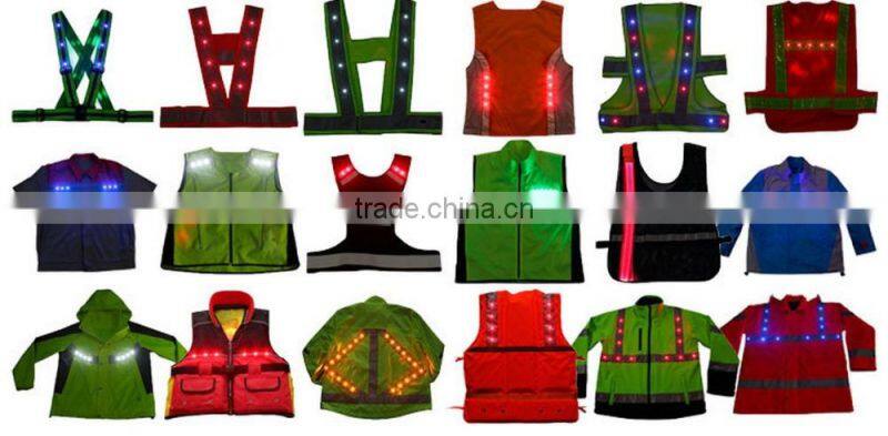 Hi Vis Overalls Led Flashing Vest/Safety Work Uniform