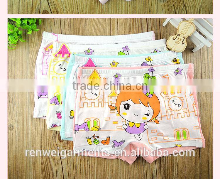 New design modal children underwear cute style girl boxer brief for children