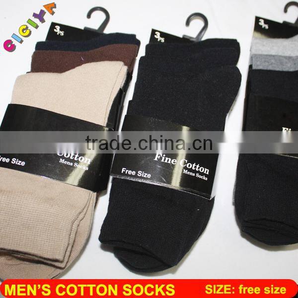 Men custom made socks packaging design cotton solid socks for men