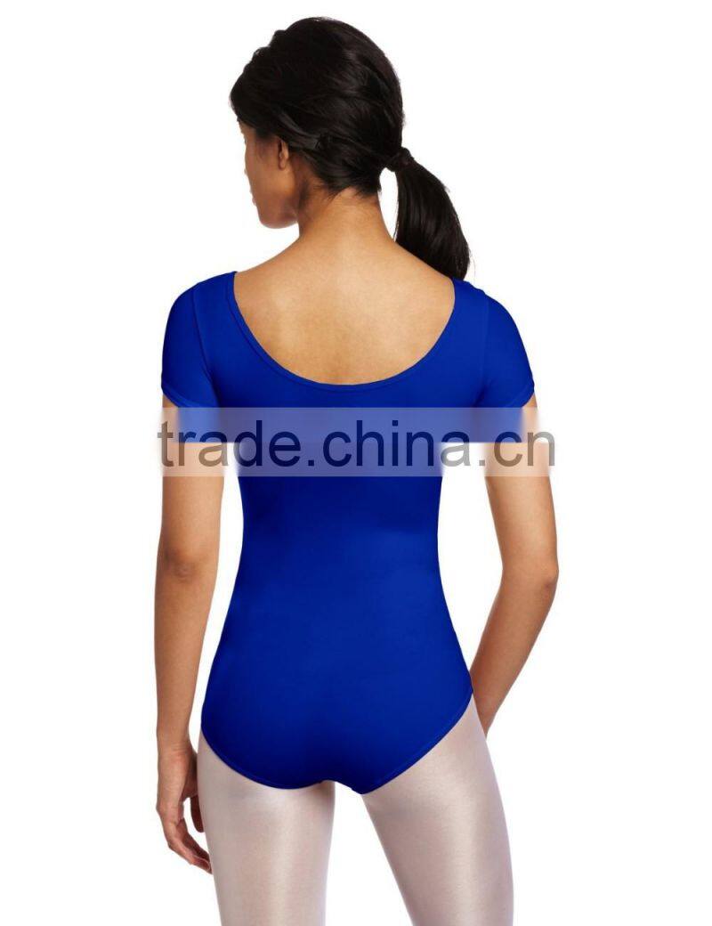 Women's Team Basic Short Sleeve Leotard/Bodysuit
