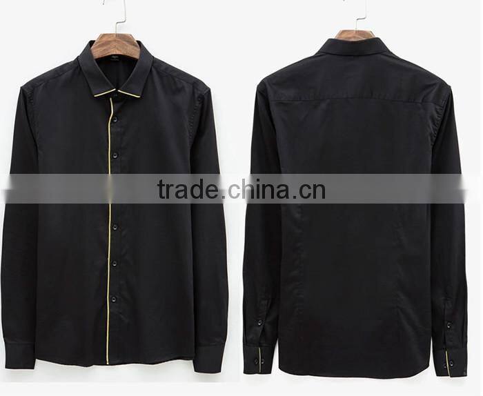 2016 men slim fit casual dress shirt