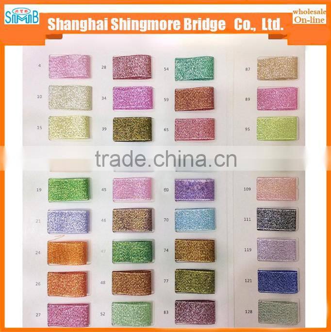 Factory direct wholesale metallic satin ribbon for garment accessories, gift craft packing and christmas decoration