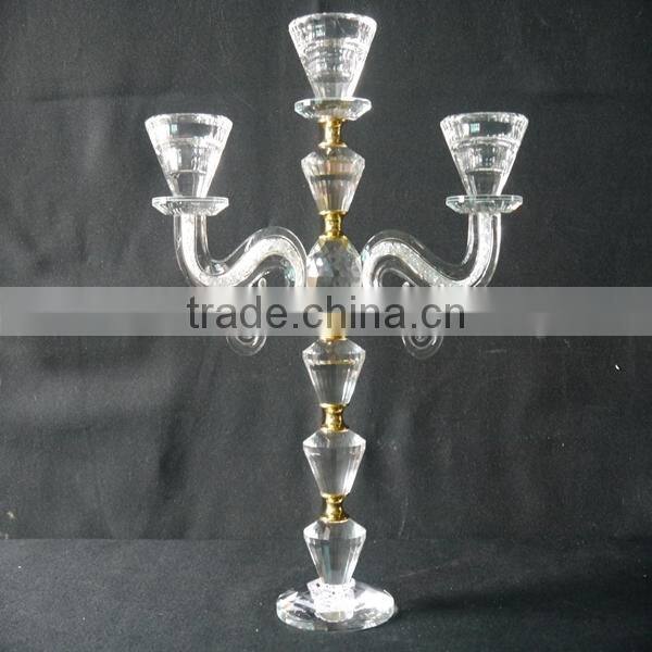 Hot Sale !!! Unique crystal candle holders wedding table decorations JKC-0007