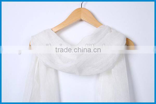 High quality solid colour lady's fashionable linen scarf