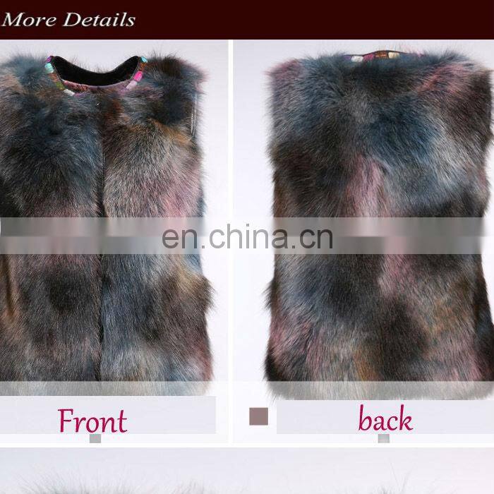 New fashion wholesale short style genuine raccoon fur vest