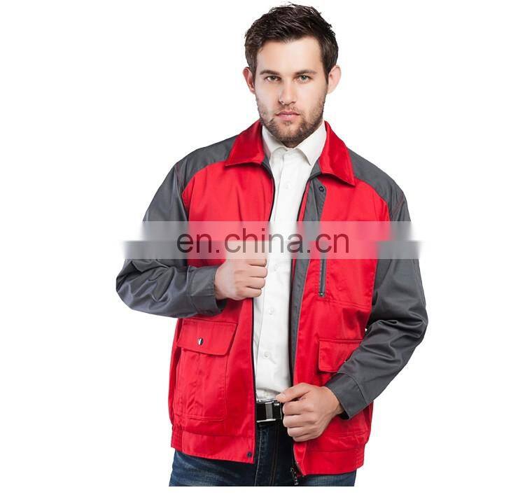 Customized Spring/Autumn Cotton Lapel Work Clothing Labor Uniform with Full Sleeve for Man