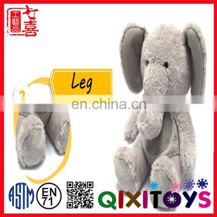 CE best selling custom plush animal elephant shaped body pillow for children