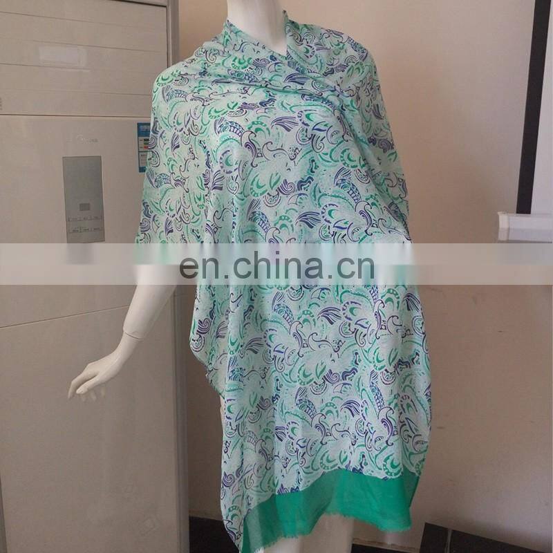 Green 60s rayon scarves women