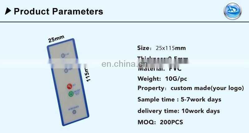 Custom Remote Control Membrane Switch Panel Waterproof Numeric Keypad