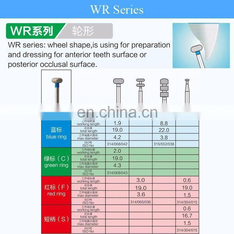 High quality Dental Diamond burs compatible with mani diamond bur