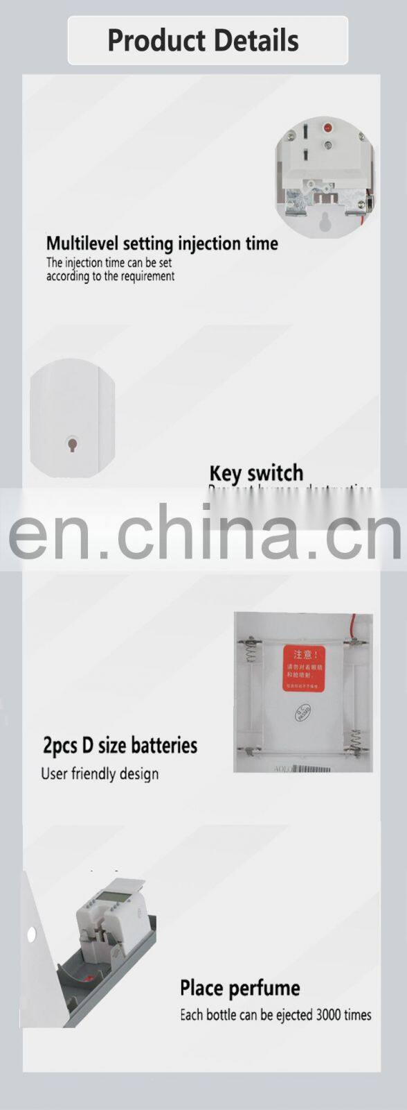 ABS plastic wall mounted air freshener aerosol dispenser use in home